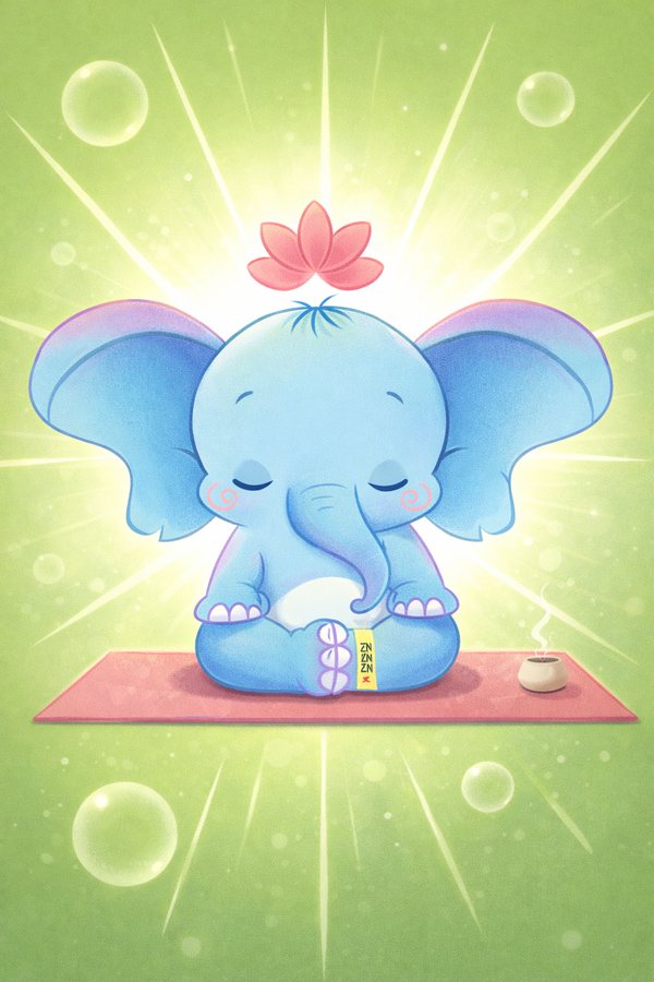 An illustrated feeling card with no words on it