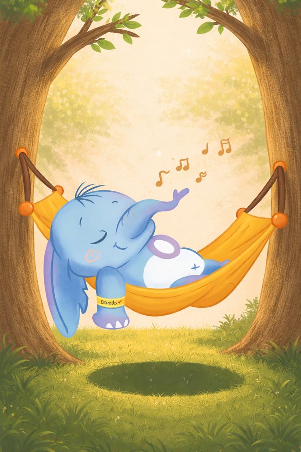 An illustrated feeling card with no words on it
