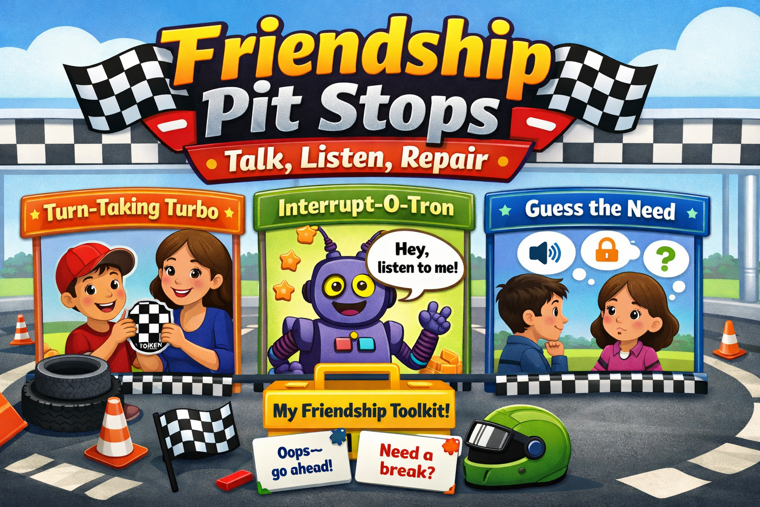 Friendship Pit Stops logo